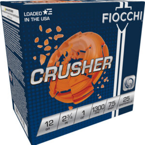 Fiocchi Crusher 12ga 2.75" 1oz - #7.5 1300fps 250rd Case Lot