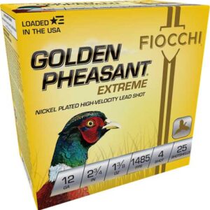 Fiocchi Golden Pheasant 12ga - 2.75" 1-3-8oz #4 25rd 10bx-cs