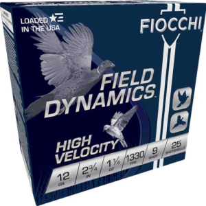 Fiocchi 12ga 2.75" 1-1-4oz - #9 1330fps 25rd 10bx-cs