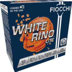 Fiocchi White Rino 12ga 2.75" - 1-1-8oz #7.5 1200fps 250rd Cas