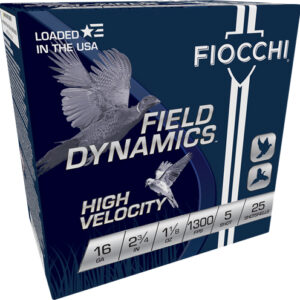 Fiocchi 16ga 2.75" 1-1-8oz #5 - 1300fps 25rd 10bx-cs