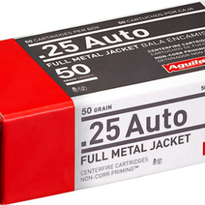 Aguila 25 Acp 50gr Fmj-rn - 50rd 20bx-cs