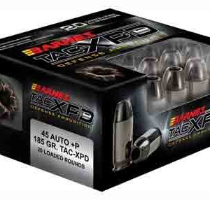 Barnes Tac-xpd 45 Acp +p 185gr - Tac Xp 20rd 10bx-cs