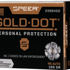 Speer Gold Dot 45 Acp - 185gr Gdhp 20rd 10bx-cs