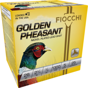 Fiocchi Golden Pheasant 28ga - 2.75" 7-8oz #5 25rd 10bx-cs