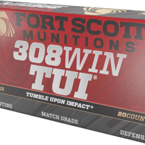 Fort Scott 308 Win 168gr Tui - Solid Copper 20rd 10bx-cs