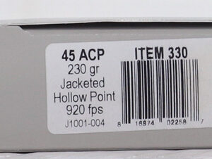 Underwood 45 Acp 230gr Jhp - 20rd 10bx-cs