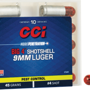 Cci Shotshell 9mm Luger 53gr - #4 Shot 10rd 20bx-cs