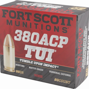 Fort Scott 380 Acp 95gr Tui - Solid Copper 20rd 25bx-cs