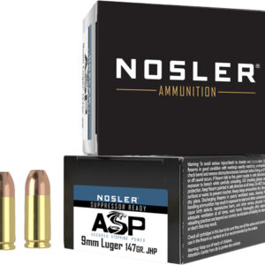 Nosler 9mm 147gr Asp Jhp - Subsonic 20rd 20bx-cs