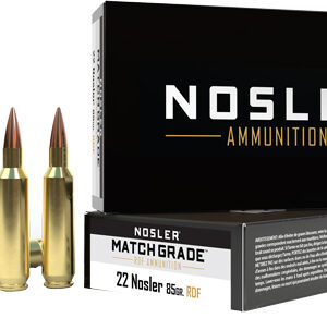 Nosler Match Grade 22cm - 85gr Rdf Hpbt 20rd 10bx-cs