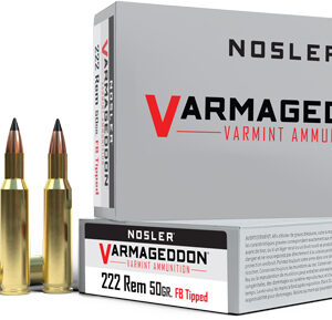 Nosler Varmageddon 222 Rem - 50gr Fbt 20rd 20bx-cs