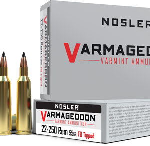 Nosler Varmageddon 22-250 Rem - 55gr Fbt 20rd 10bx-cs
