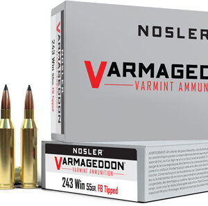 Nosler Varmageddon 243 Win - 55gr Fbt 20rd 10bx-cs