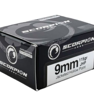 Scorpion 9mm Luger - 115gr Jhp 20rd 10bx-cs
