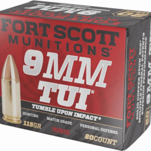 Fort Scott 9mm Luger 115gr - Tui Solid Copper 20rd 25bx-cs