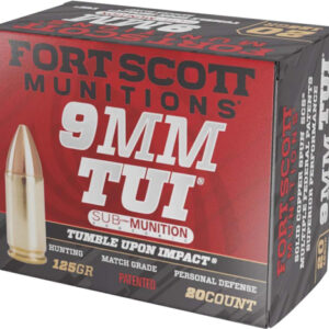 Fort Scott 9mm Luger 125gr Tui - Copper Subsonic 20rd 25bx-cs