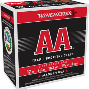 Winchester Aa 12ga 2.75" - 1-1-8oz #8 1145fps 250rd Case