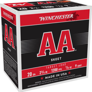 Winchester Aa 20ga 2.75" 7-8oz - #9 1200fps 250rd Case Lot