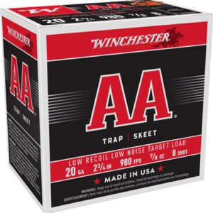 Winchester Aa 20ga 2.75" 7-8ox - #8 890fps 250rd Case Lot
