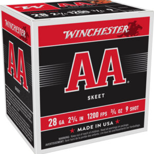Winchester Aa 28ga 2.75" 3-4oz - #9 1200fps 250rd Case Lot