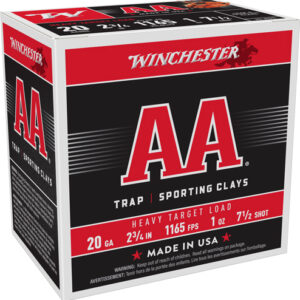 Winchester Aa 20ga 2.75" 1oz - #7.5 1165fps 250rd  Case Lot