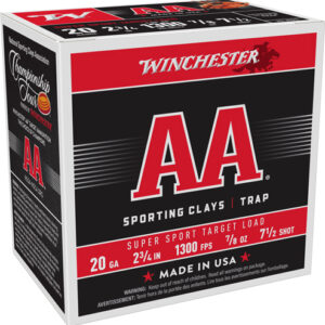 Winchester Aa 20ga 2.75" 7-8oz - #7.5 1300fps 250rd Case Lot