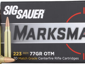Sig Ammo 223 Rem 77gr Open Tip - Match 20rd 10bx-cs