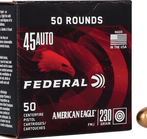 Federal Ae 45 Acp 230gr Fmj - 50rd 10bx-cs