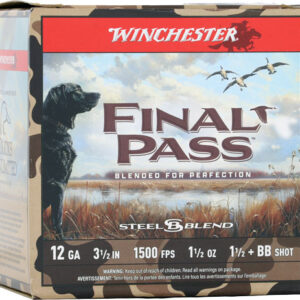 Winchester Final Pass 12ga 3" - 1-1-2oz #bb & 1.5 25rd 10bx-cs