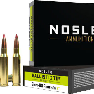 Nosler Bt 7mm-08 Rem 140gr - Ballistic Tip 20rd 10bx-cs