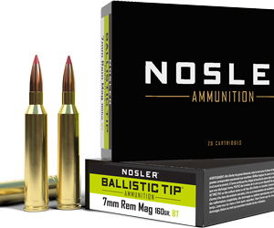 Nosler Bt 7mm Rem Mag 160gr - Ballistic Tip 20rd 10bx-cs