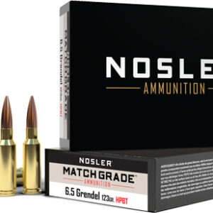 Nosler Match Grade 6.5 Grendel - 123gr Bthp 20rd 10bx-cs