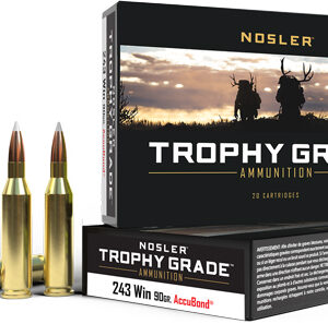 Nosler Trophy Grade 243 Win - 90gr Accubond Tip 20rd 10bx-cs