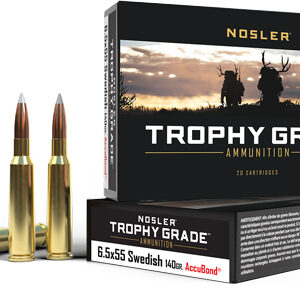 Nosler Trophy 6.5x55 Mauser - 140gr Accubond 20rd 10bx-cs