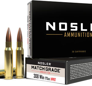 Nosler Match 308 Win 175gr - Custom Comp Hpbt 20rd 10bx-cs