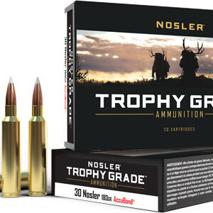 Nosler Trophy Grade 30 Nosler - 180gr Accubond 20rd 10bx-cs