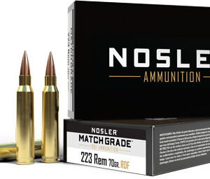 Nosler Match Grade 223 Rem - 70gr Rdf Hpbt 20rd 20bx-cs