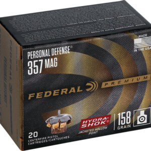 Federal Premium 357 Mag 158gr - Hydra-shok Jhp 20rd 25bx-cs
