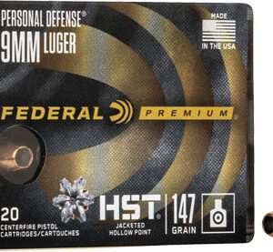 Federal Premium 9mm Luger - 147gr Hst Jhp 20rd 10bx-cs