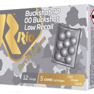 Rio 12ga 2.75" 00 Buck Low - Recoil 9 Pellet 5rd 50bx-cs