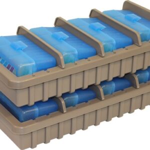Mtm Ammo Rack W- 4 Rs50 50rnd - Flip Top Boxes Clr Blue-dk Eth