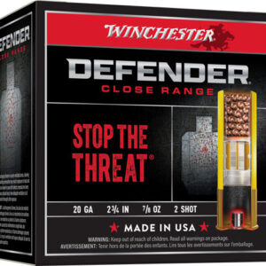 Winchester Defender 20ga 2.75" - 7-8oz #2 25rd 10bx-cs