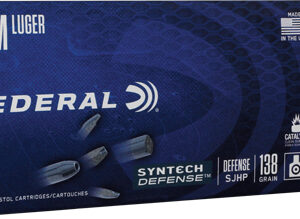 Federal Synthetic Defense 9mm - Luger 138gr Sjhp 50rd 10bx-cs