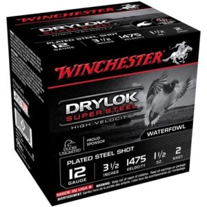 Winchester Drylok 12ga 3.5" - 1-1-2oz #2 1475fps 25rd 10bx-c