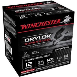 Winchester Drylok 12ga 3.5" - 1-1-2oz #bb 1475fps 25rd 10b-c
