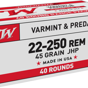 Winchester Usa 22-250 Rem - 45gr Jhp 40rd 10bx-cs