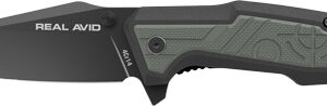 Real Avid Rav-1 Knife Manual - 3.25" Blade Green-black