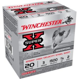 Winchester Xpert Steel 20ga 3" - 7-8oz #2 1500fps 25rd 10bx-cs