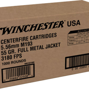 Winchester Usa 5.56x45 55gr - Fmj 1000rd Case Lot